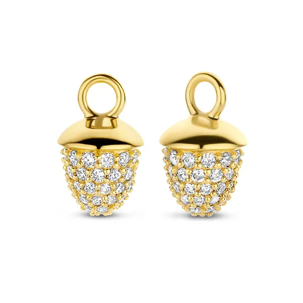 Acorn Anhänger - 14 kt. Gold mit 0,207 CT brillant geschliffenen Diamanten